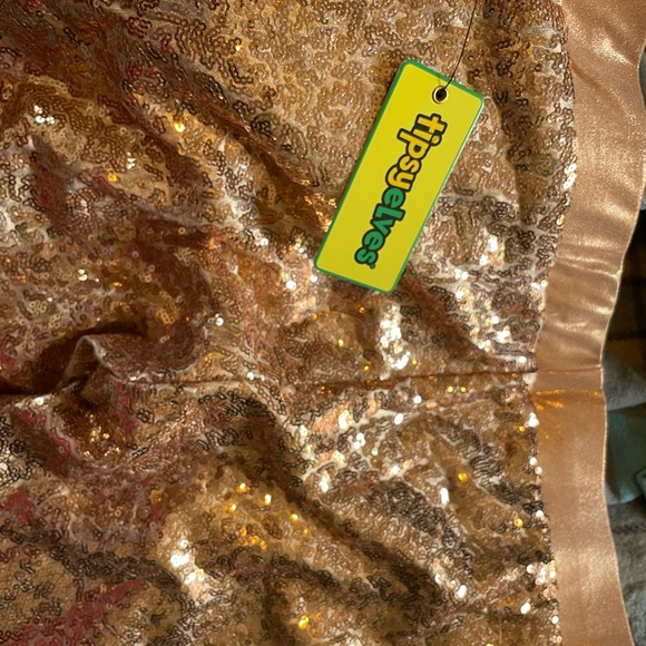 Tipsy Elves Pants - Tipsy Elves Gold Sequin Leggings